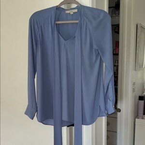 LOFT Sky Blue Women's Blouse Sz XS